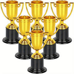 Mini Trophies 6-12pcs Golden Trophy Award Plastic Trophies 10-16 Cm