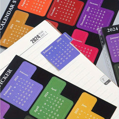 12 Month Waterproof Calendar Sticker Set