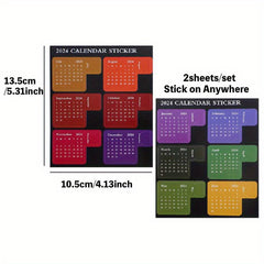 12 Month Waterproof Calendar Sticker Set