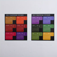 12 Month Waterproof Calendar Sticker Set