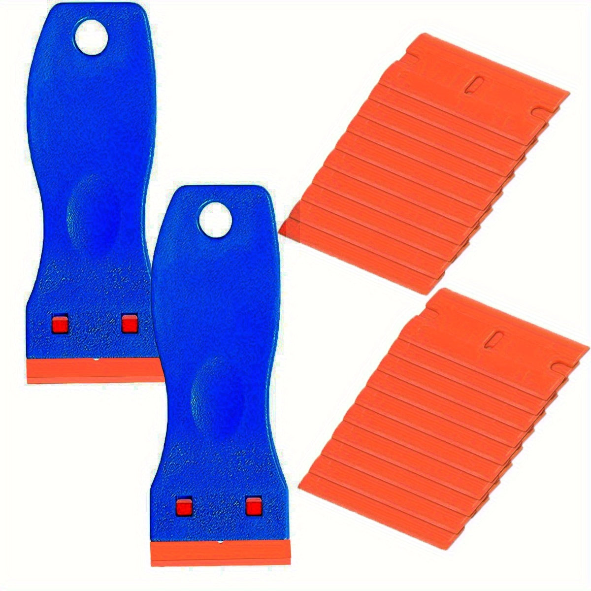 Plastic Razor Blade Scraper Set for Label Removal - Adhesive Remover Tool