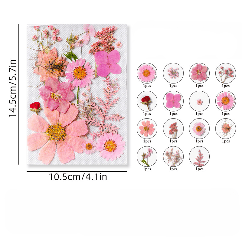 15pcs DIY Dried Flower Kit for Resin Jewelry Soap Candle Home Decor