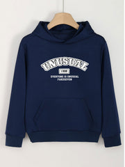 Girls Unique Pattern Hooded Sweatshirt for Outdoor Activities