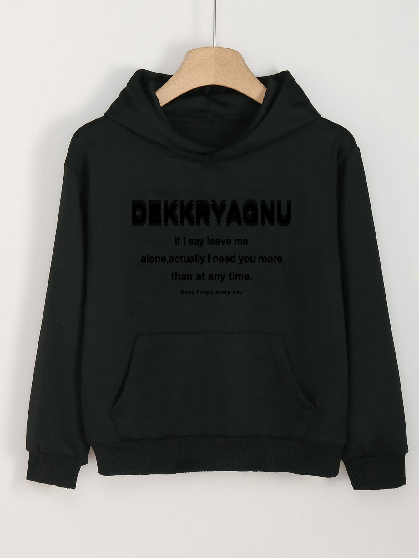 Girl Cartoon Alphabet Hoodie Sweatshirt for Outdoor Activities