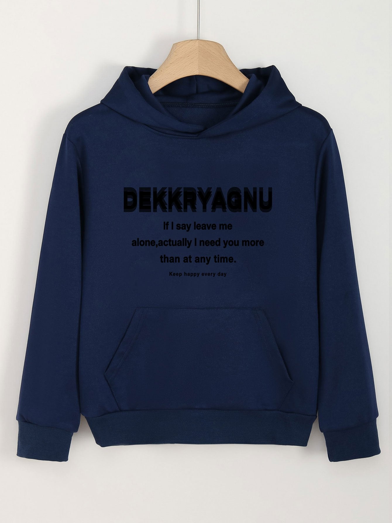 Girl Cartoon Alphabet Hoodie Sweatshirt for Outdoor Activities
