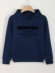 Girl Cartoon Alphabet Hoodie Sweatshirt for Outdoor Activities