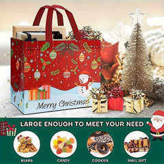 1pc Christmas Gift Bags Christmas Tote Bags With Handles