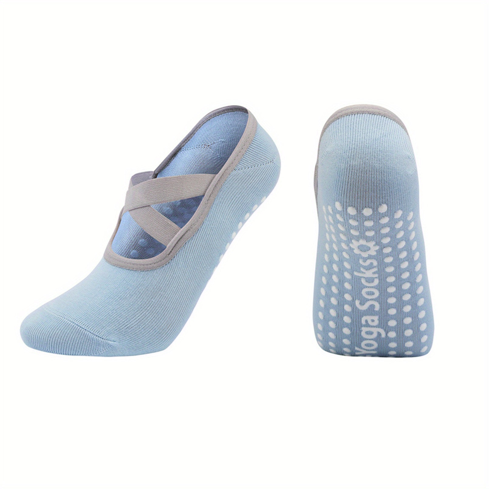 Women's Non Slip Yoga Socks Cross Strap Sports Socks