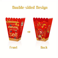 6pcs Popcorn Box Party Decoration Snack Box Festive Decor