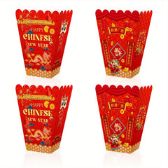 6pcs Popcorn Box Party Decoration Snack Box Festive Decor