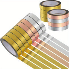 8pcs Metal Mirror Tape Crafts Decoration 3/8 Inch X 22 Yard