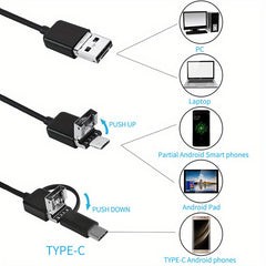 5.5mm Car Inspection Endoscope Camera Magnet Waterproof Mirror Android