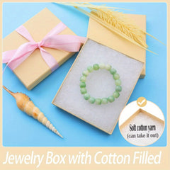 Cotton Filled Cardboard Jewelry Boxes 10 Packs for Necklace Bracelet Bulk