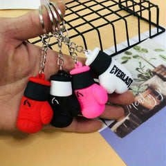 Creative Pvc Boxing Gloves Keychain Keyring Bag Ornament Pendant