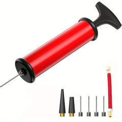 Sports Ball Pump with Needles Nozzle Extension Hose