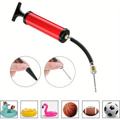 Sports Ball Pump with Needles Nozzle Extension Hose