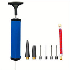 Sports Ball Pump with Needles Nozzle Extension Hose