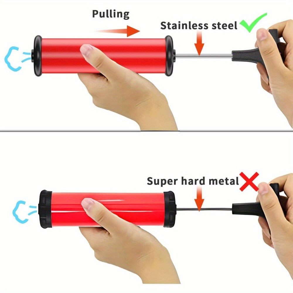 Sports Ball Pump with Needles Nozzle Extension Hose