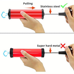 Sports Ball Pump with Needles Nozzle Extension Hose