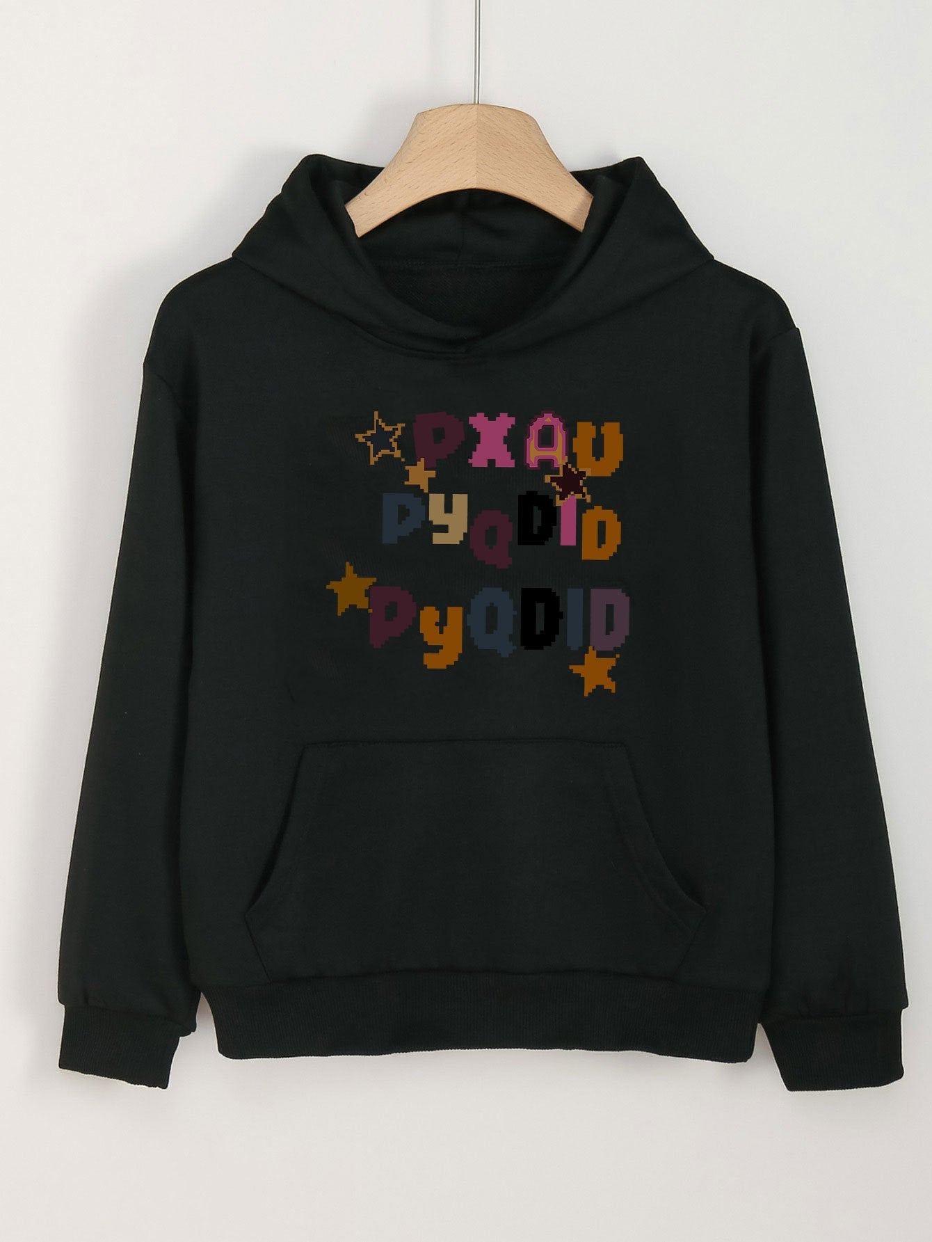Girls Cartoon Alphabet Hoodie for Spring and Autumn