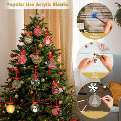 Acrylic Circular Plate DIY Christmas Decorations Hand Painting Decor