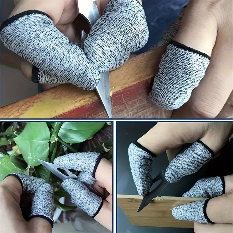 10pcs Cut Resistant Finger Cots Kitchen Work Sculpture Finger Protector