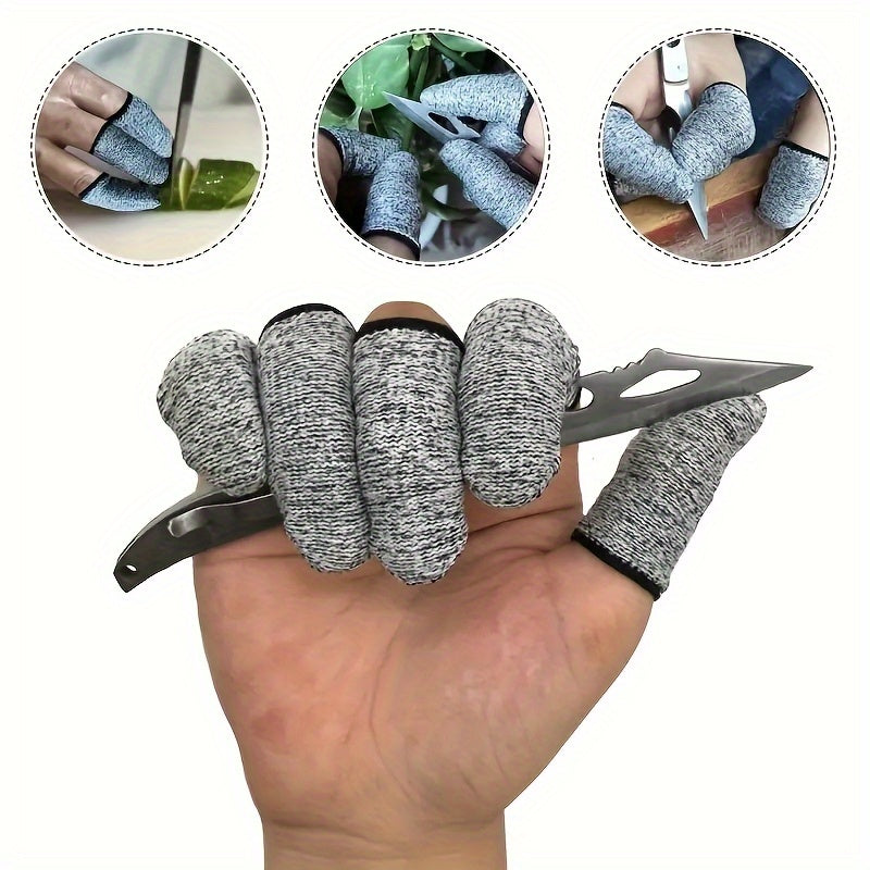 10pcs Cut Resistant Finger Cots Kitchen Work Sculpture Finger Protector