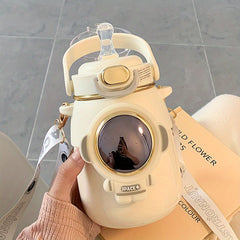 680ml Cartoon Astronaut Water Bottle Stainless Steel Insulation Cup