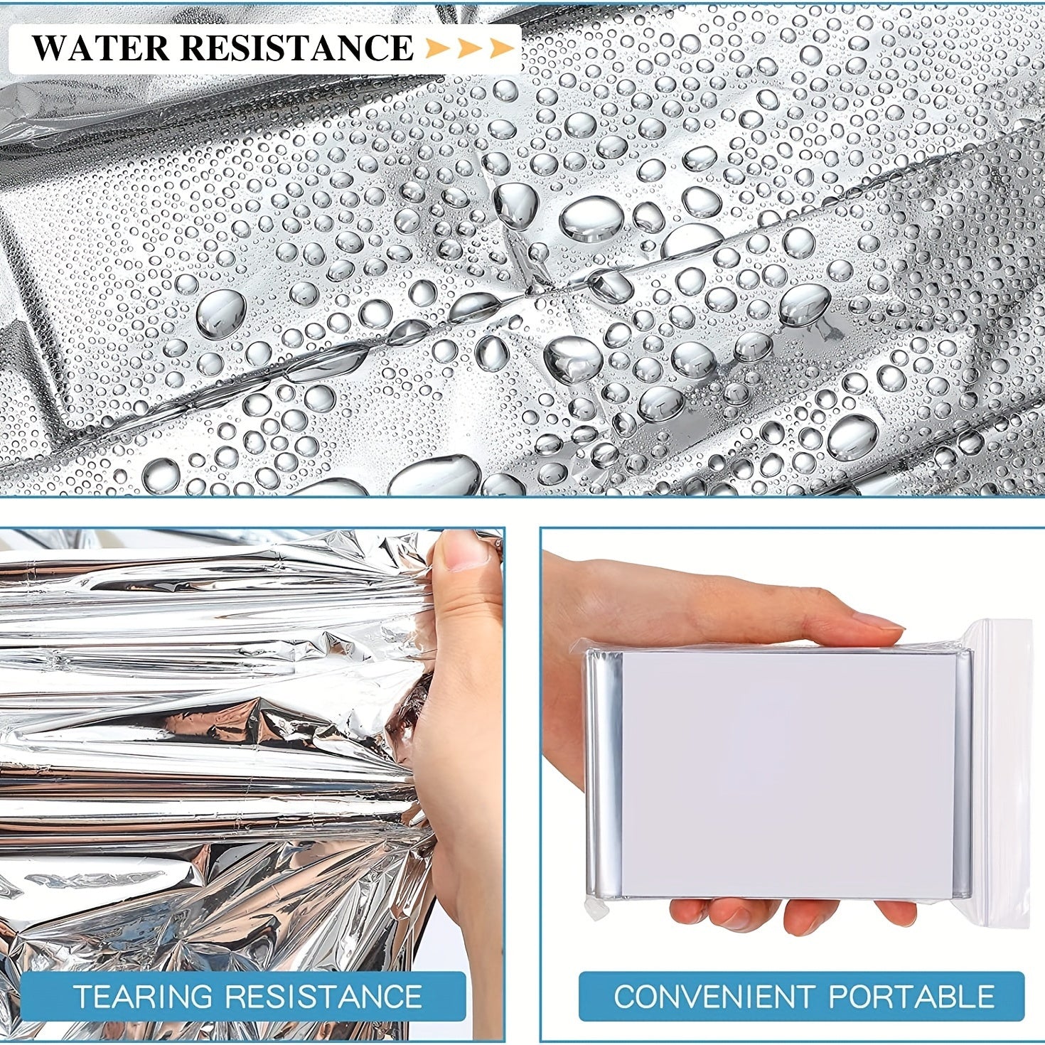 4pcs Emergency Survival Blanket Waterproof Insulation Foil Thermal Military Blan