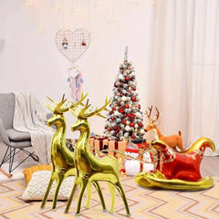 Christmas Foil Balloons Reindeer & Santa's Sleigh Set