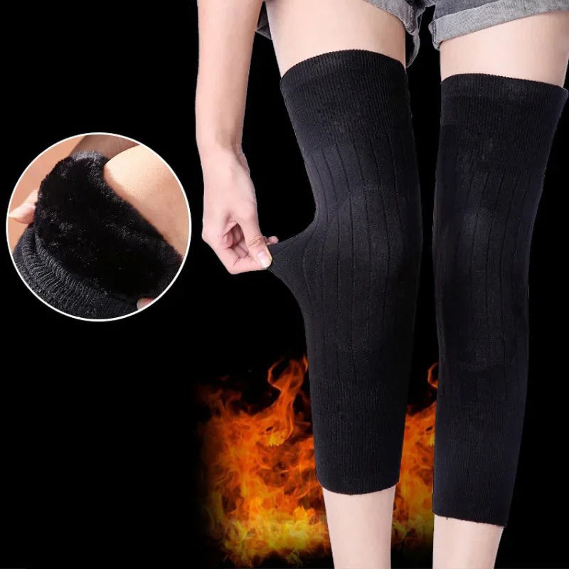 2pcs Knee Pads Winter Warm Protection Double Thick Order Size Up