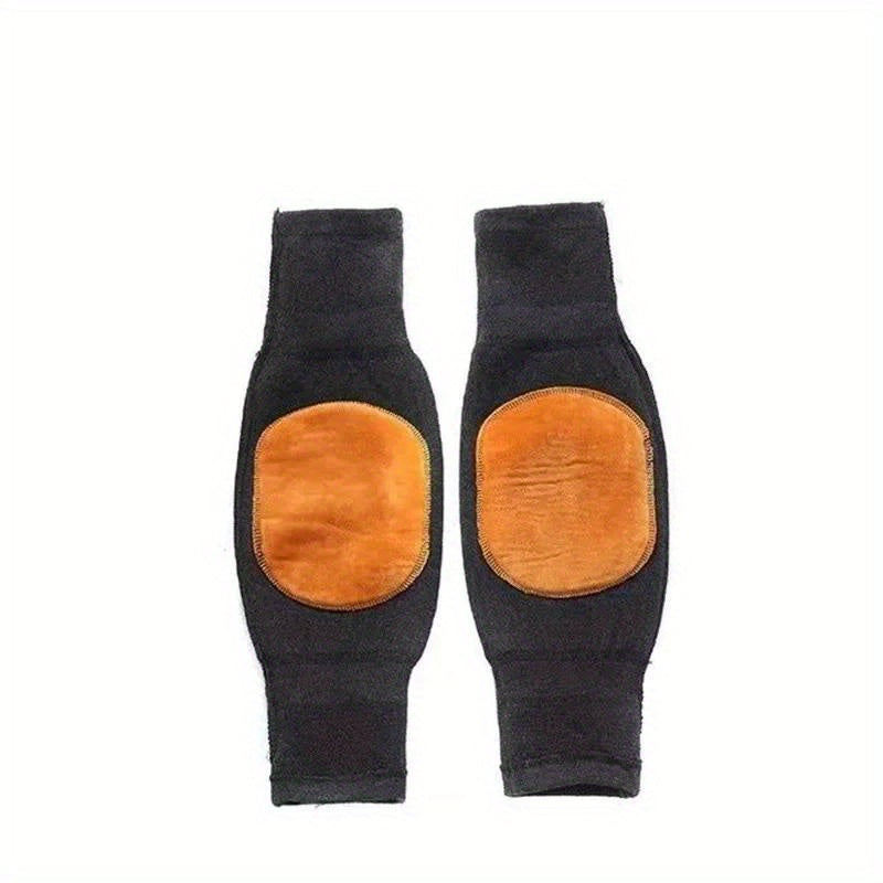 2pcs Knee Pads Winter Warm Protection Double Thick Order Size Up