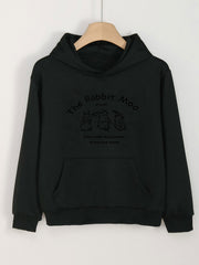 Girls Cartoon Rabbits Hooded Sweatshirt for Spring/Autumn