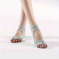 Non Slip Yoga Socks Half Toe Grip for Pilates Fitness