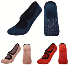 3 Pairs Women's Anti-Slip Yoga Socks Soft Comfortable Ballet Sports Socks