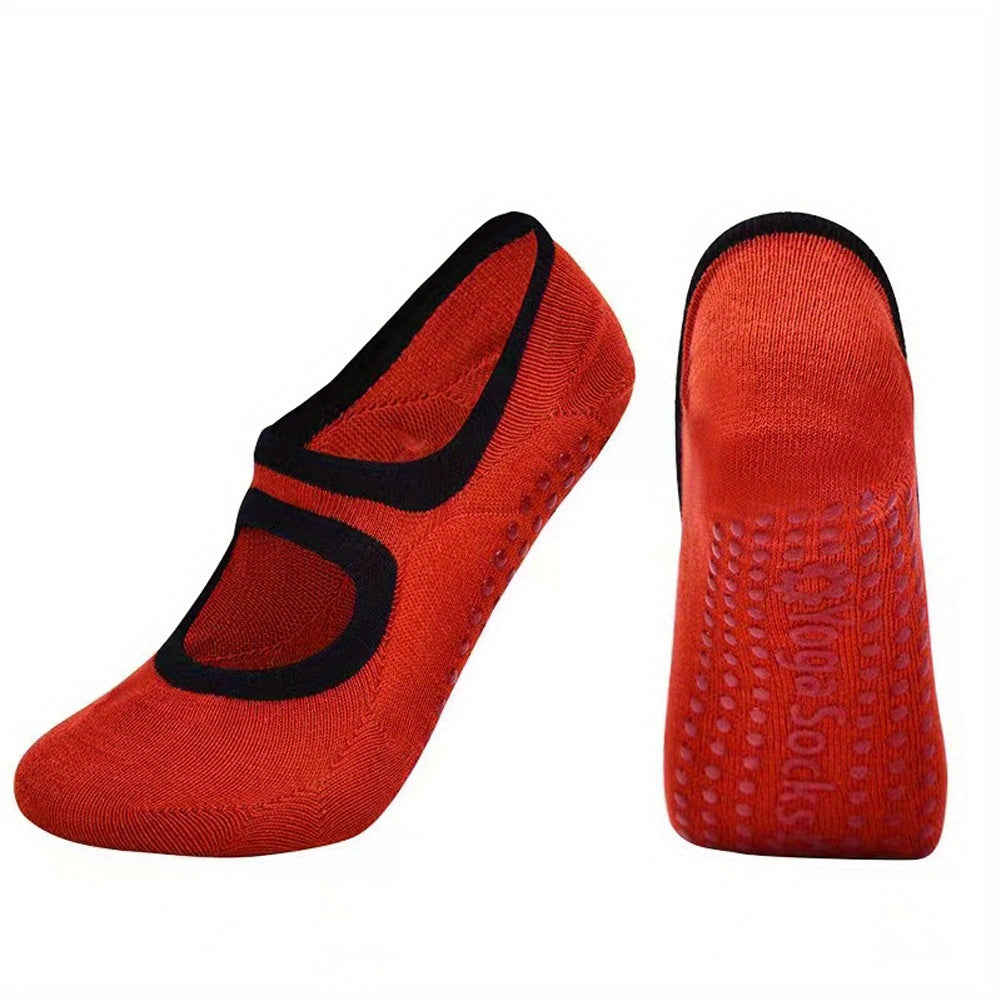 3 Pairs Women's Anti-Slip Yoga Socks Soft Comfortable Ballet Sports Socks