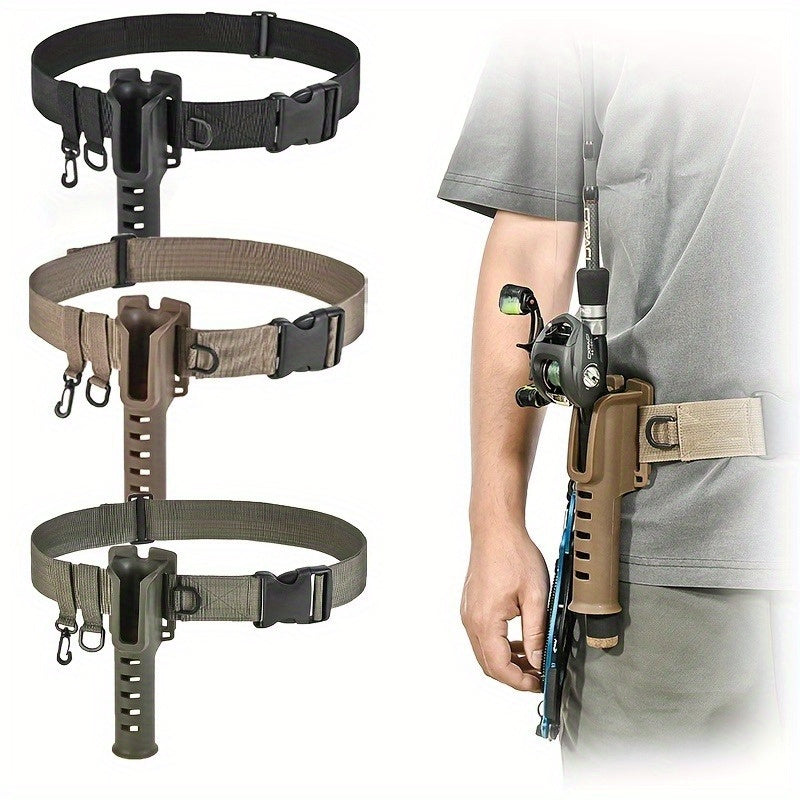 Adjustable Belt w/ Fishing Rod Holder Quick Release Buckle - Fishing Tackle