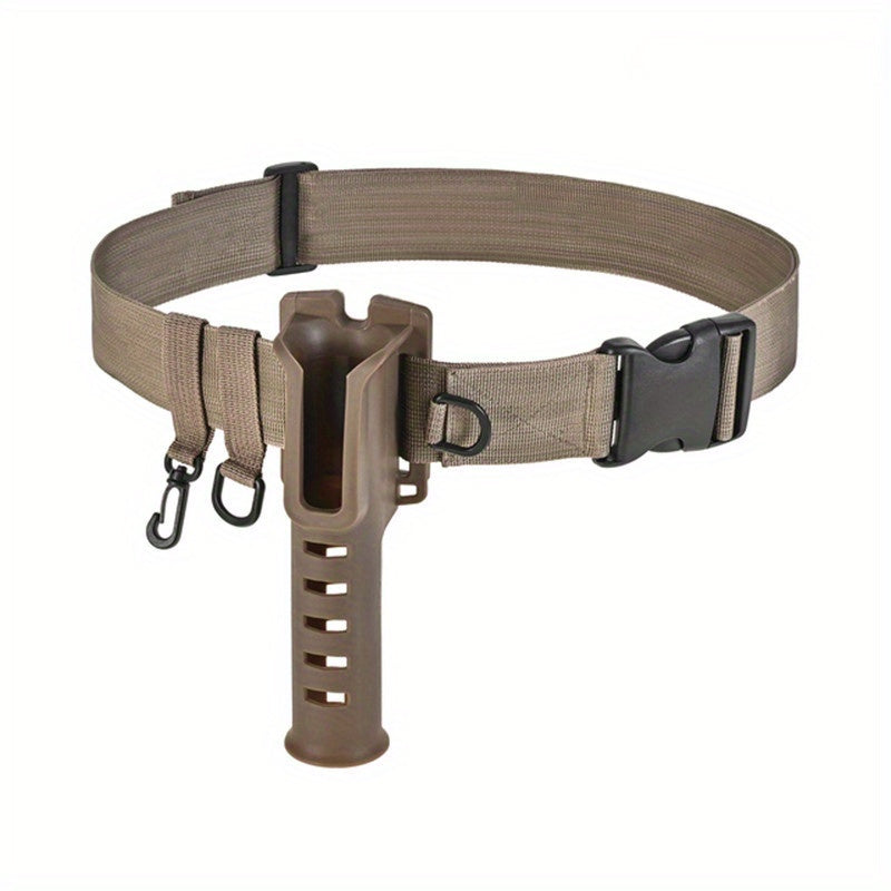 Adjustable Belt w/ Fishing Rod Holder Quick Release Buckle - Fishing Tackle