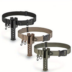 Adjustable Belt w/ Fishing Rod Holder Quick Release Buckle - Fishing Tackle