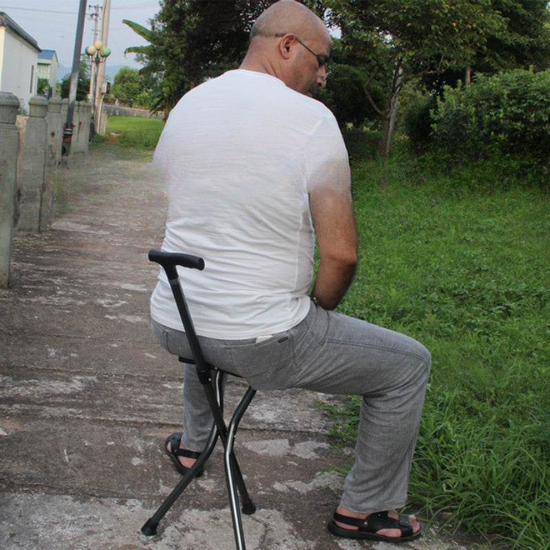 3-Leg Stool Cane Mountaineering Walking Stick