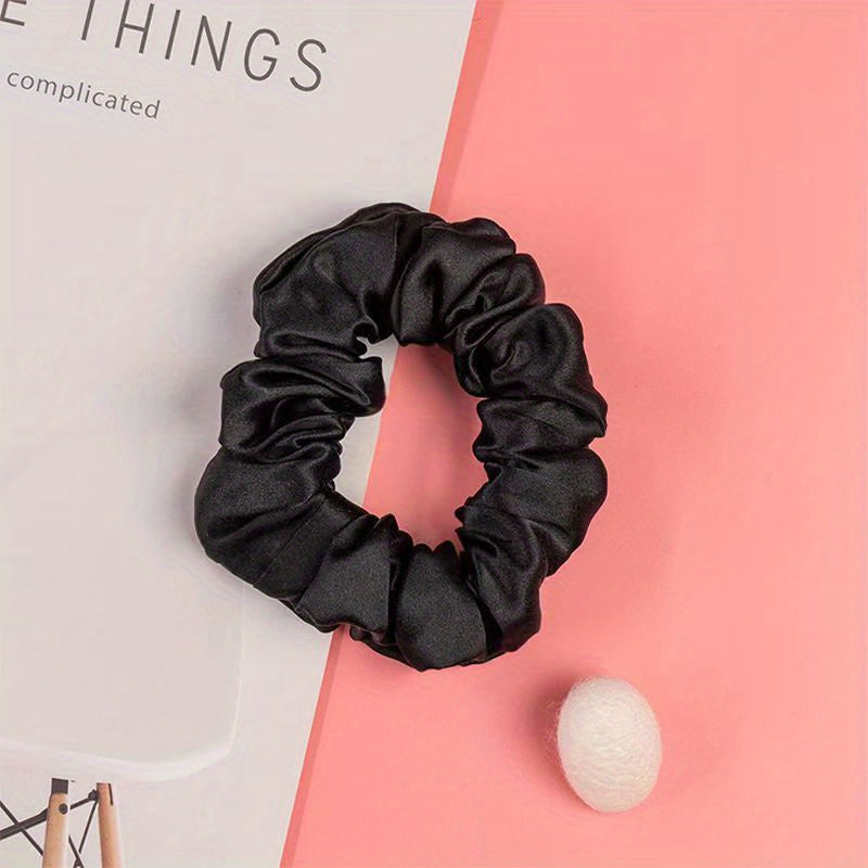 10pcs Silky Satin Scrunchies Hair Ties Elastic Hair Rope Accessories