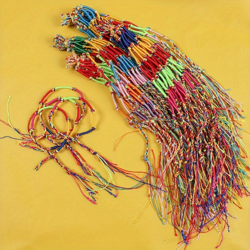 Colorful Woven Rope String Bracelet Ankles Pack for Birthday Party Favors