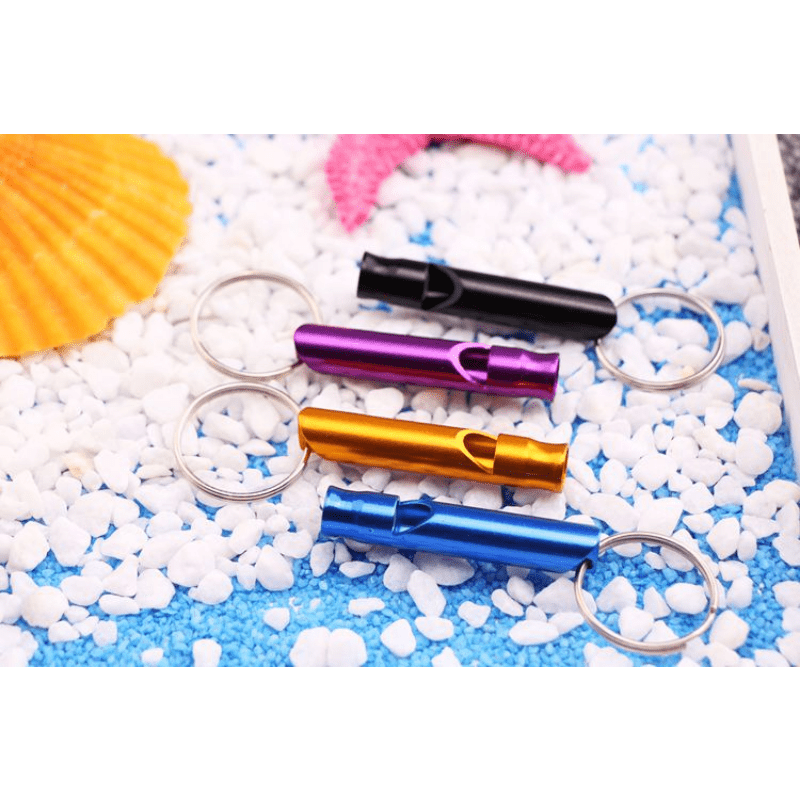 6pcs Aluminum Mini Whistle for Survival, Hiking, Camping