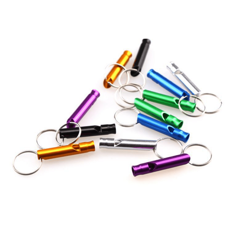 6pcs Aluminum Mini Whistle for Survival, Hiking, Camping