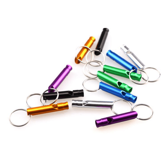6pcs Aluminum Mini Whistle for Survival, Hiking, Camping