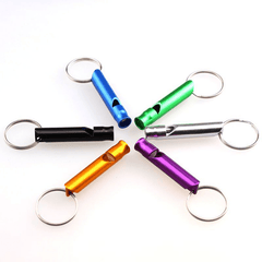 6pcs Aluminum Mini Whistle for Survival, Hiking, Camping