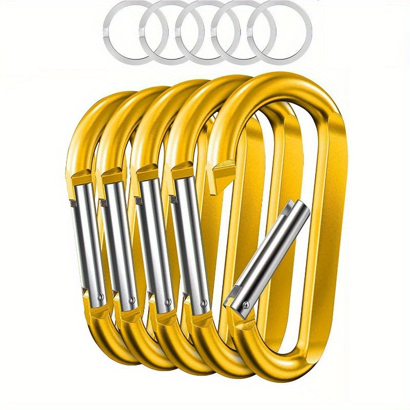 10pcs Aluminum Alloy Camping Hooks Multifunctional Hanging Buckles