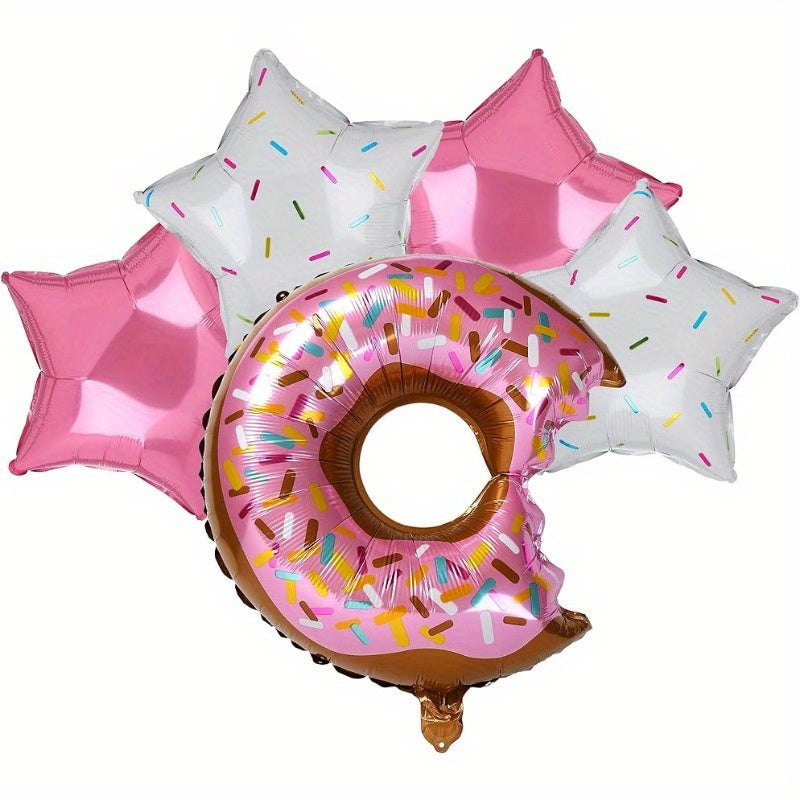 5pcs Large Donut Foil Balloons Birthday Party Decoration Supplies