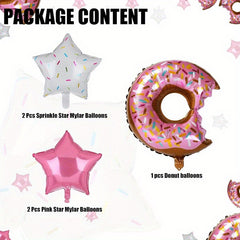 5pcs Large Donut Foil Balloons Birthday Party Decoration Supplies