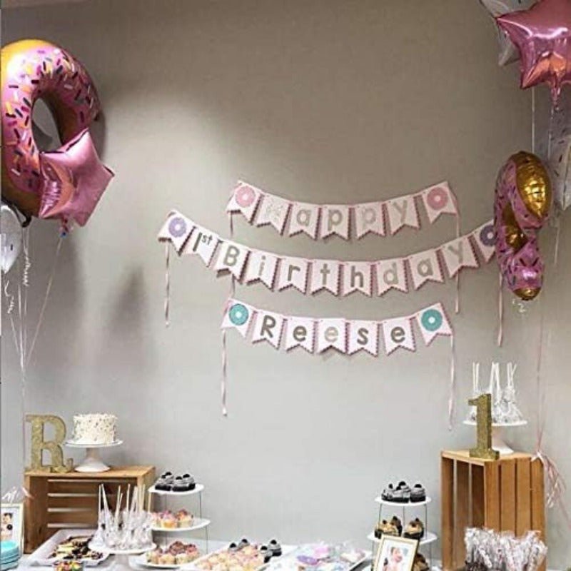 5pcs Large Donut Foil Balloons Birthday Party Decoration Supplies